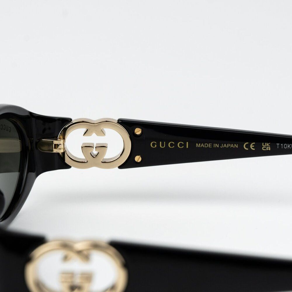 Gucci Men Sunglasses Black Grey Oval GG1660S 001 BRAND NEW - Picture 7 of 13